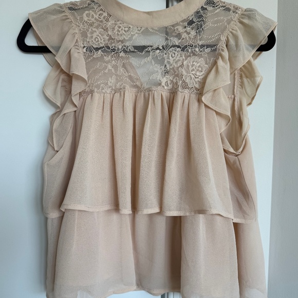 Brown Wide Coated Pants, Talla S - Picture 1 of 3